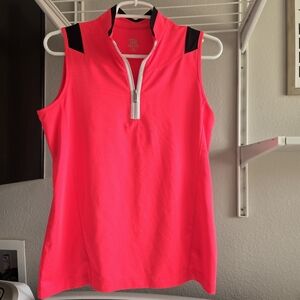 Women's Pink Sleeveless Golf Top